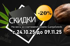 Осенняя акция от GanjaSeeds: −20% на все сорта